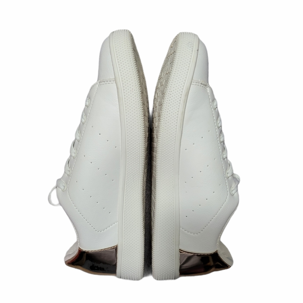 Women's Just Fab Sneakers Size 8.5 White/Rose Gold - Picture 7 of 9
